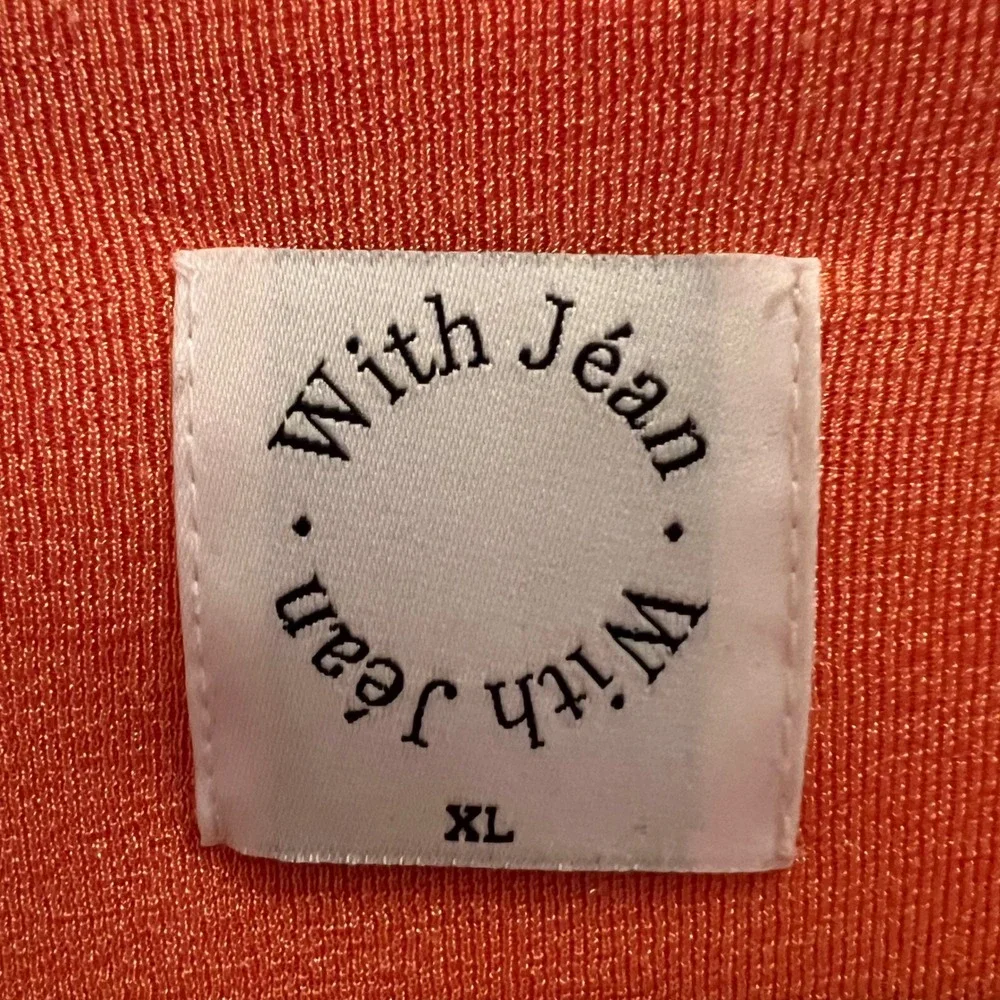 With Jean Cropped Carrie Cardigan XL Orange Melon Blogger Fave Trendy Balletcore